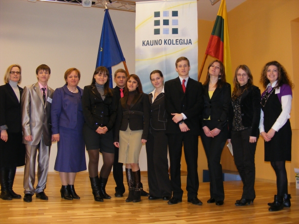 Делегация ДИТБ со студентами и преподавательским составом Каунасской коллегии